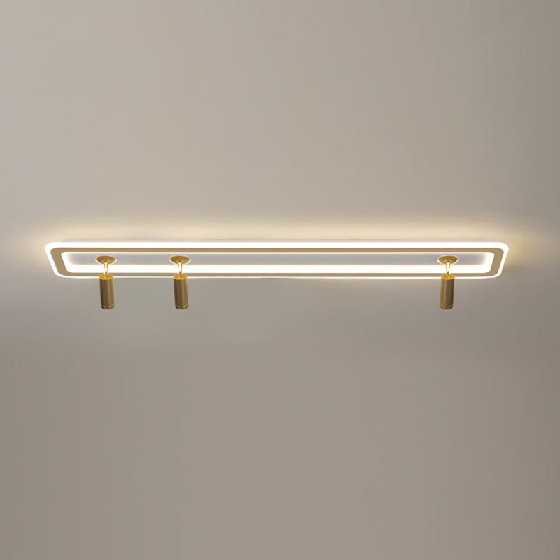 Modern Metal Linear LED Flush Ceiling Light Living Room Track Lights for Living Room