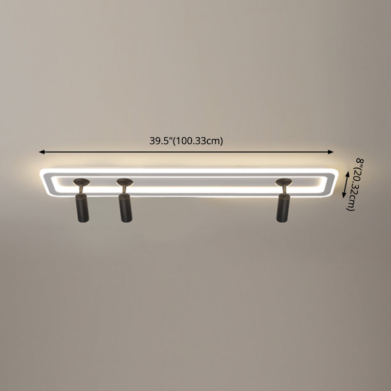 Modern Metal Linear LED Flush Ceiling Light Living Room Track Lights for Living Room