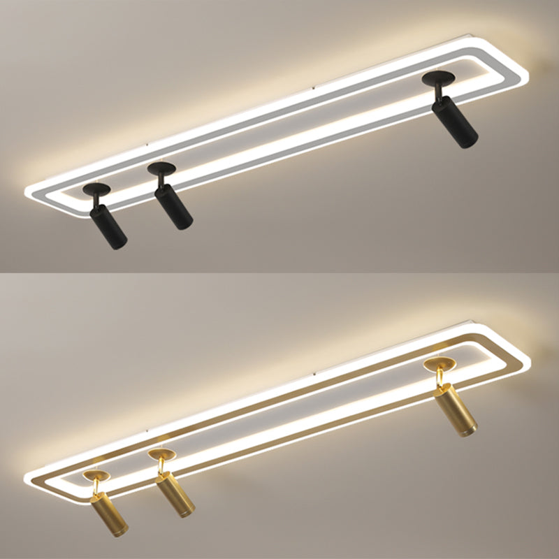 Modern Metal Linear LED Flush Ceiling Light Living Room Track Lights for Living Room