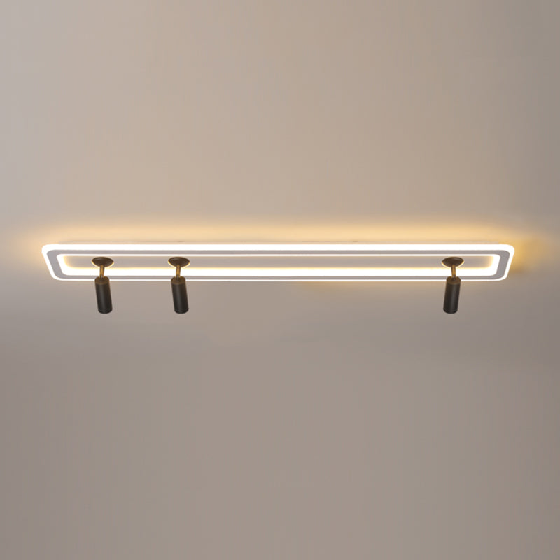 Modern Metal Linear LED Flush Ceiling Light Living Room Track Lights for Living Room