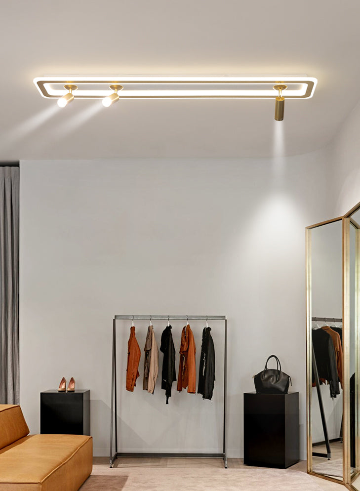 Moderne metalen lineaire LED spoelplafondlicht woonkamer spoorlichten voor woonkamer