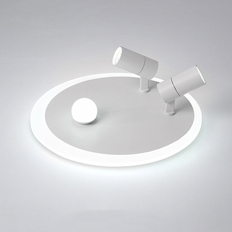 Circulaire LED Semi Flush Mount in moderne beknopte stijl acryl binnen plafondlicht in wit