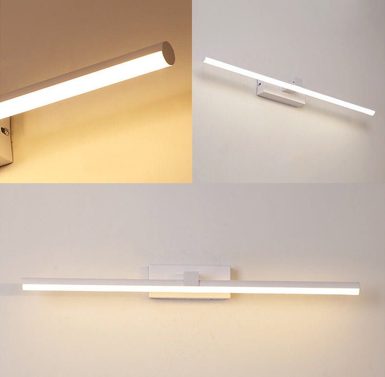 Simplicidad moderna Luces de tocador montado en la pared cilíndrica lámparas de apliques acrílicos para baño