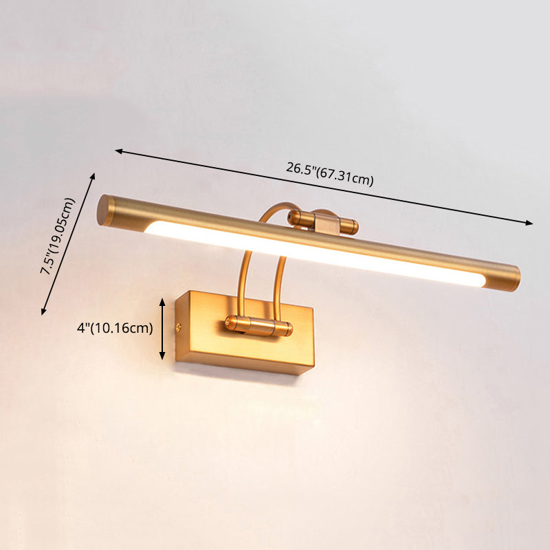 Simplicidad Luces de espejo de tocador cilíndrico Luz de pared de aluminio Accesorios para el baño