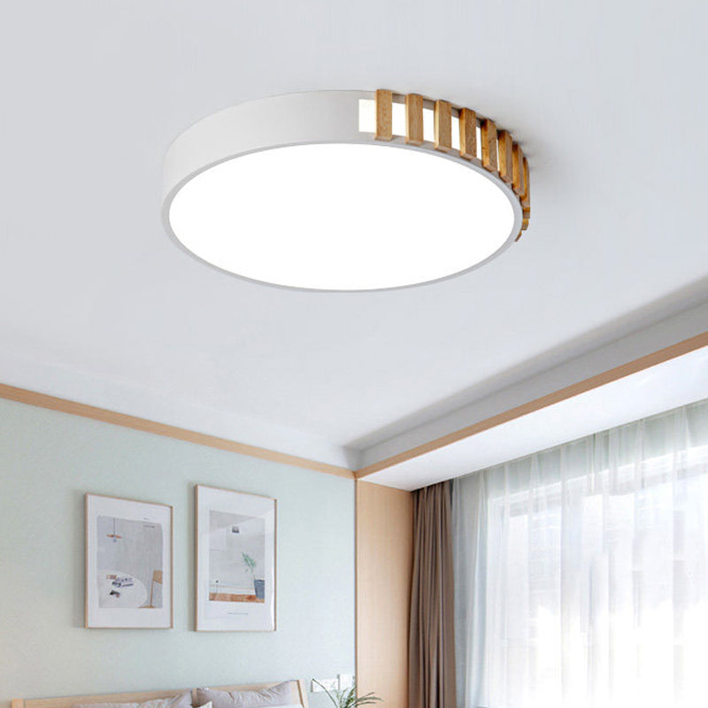 16 "/19.5" W Bague métal Ceiling Mount Nordic LED White Flushmount Ceiling Lamp for Living Room