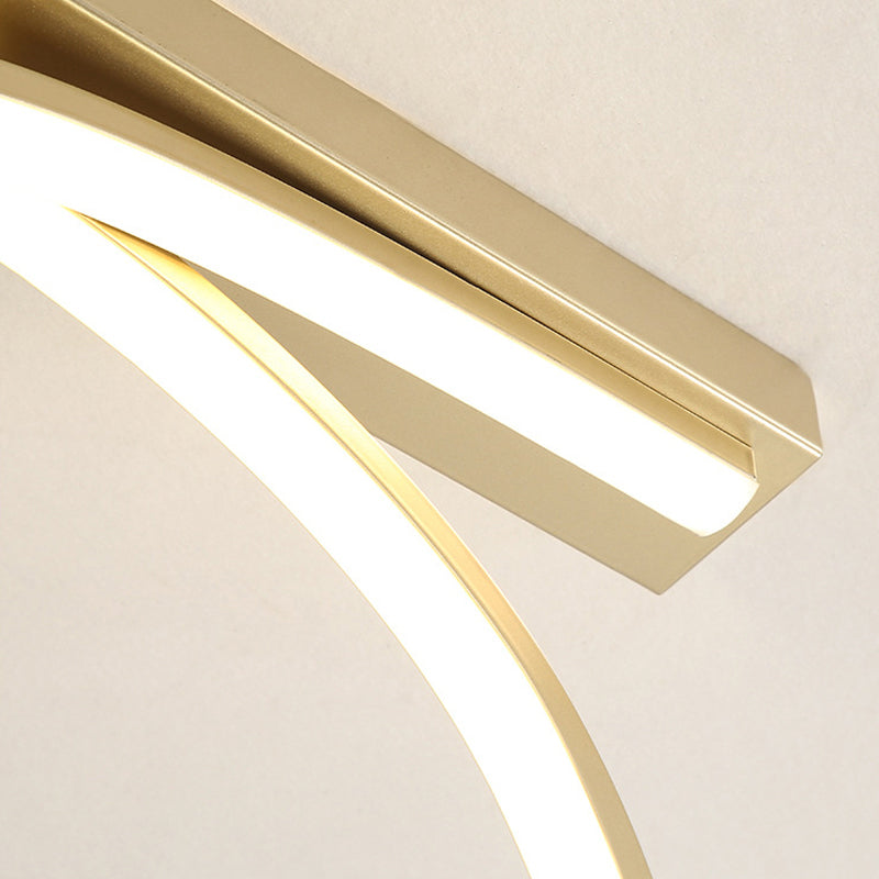 Circulaire minimaliste Plafond du point d'ébullition de la lumière Fixture Acrylique Bédouate de chambre Allumage de l'or, de la lumière et de la lumière blanche