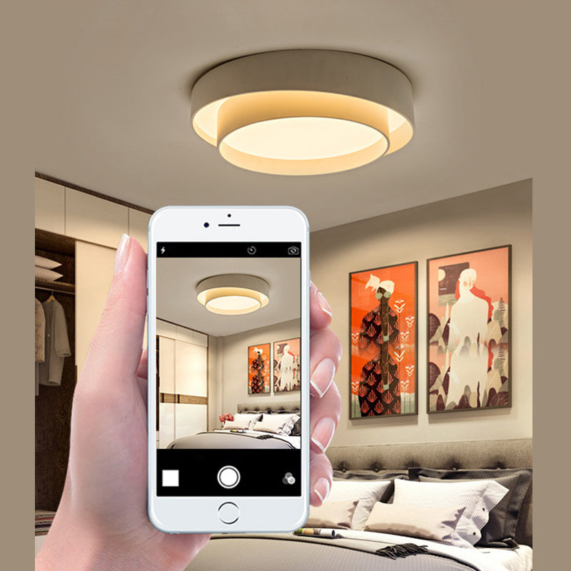 Round Flush Mount Ceiling Light Acrylic Modern Simplicity Flush Mount Ceiling Light for Living Room