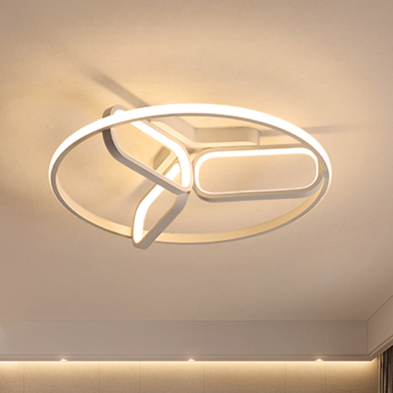 Lampada da incasso a soffitto con cornice circolare in acrilico stile moderno 18"/21,5" ampia lampada da soffitto per camera da letto a LED in nero/bianco/oro