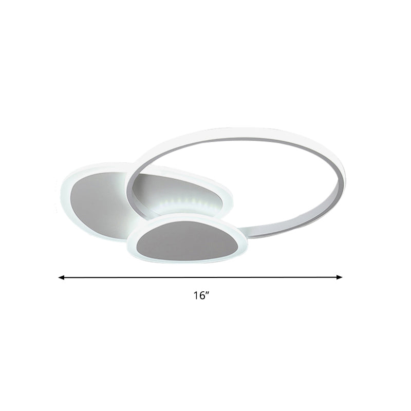 Schilferige driehoekige plafondverlichting Moderne stijlvolle acryl 16"/18" W LED-inbouwlamp in wit/koffie