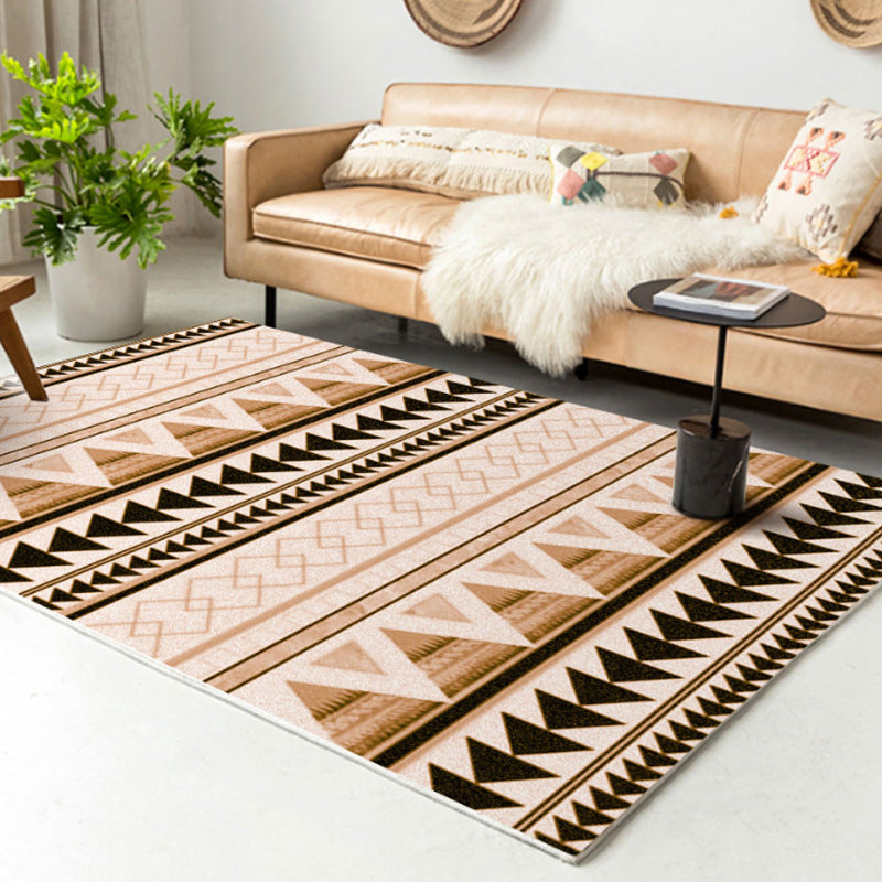 Traditional Tribal Pattern Area Rug Olden Americana Polyester Carpet Friendly Washable Indoor Carpet for Home Decor