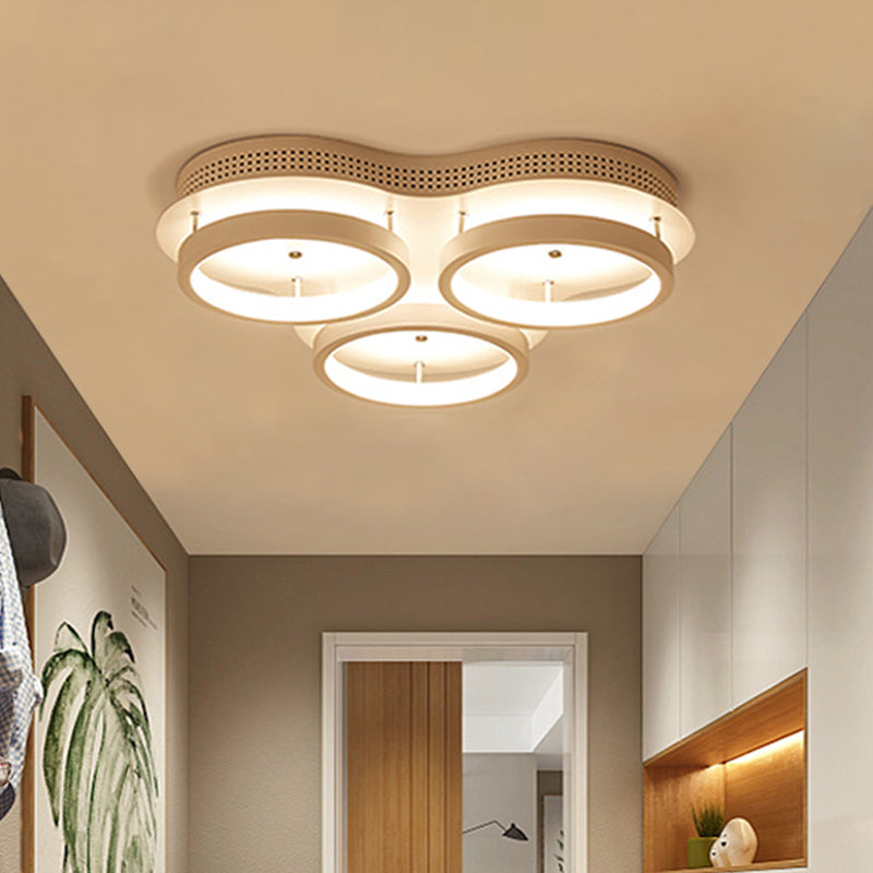 Illuminazione a incasso triangolare Modernità Lampada da soffitto a LED in acrilico bianca con luce calda/bianca