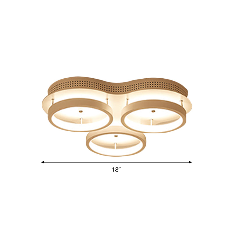 Éclairage triangulaire Éclairage Modernité LED Acrylique Blanc Plafond du plafond lumineux à chaud / blanc