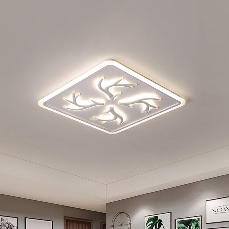 Elemento a forma di corna quadrata Illuminazione a incasso Modernità Lampada da soffitto a LED bianca in acrilico con luce calda/bianca/Dimmerazione continua con telecomando