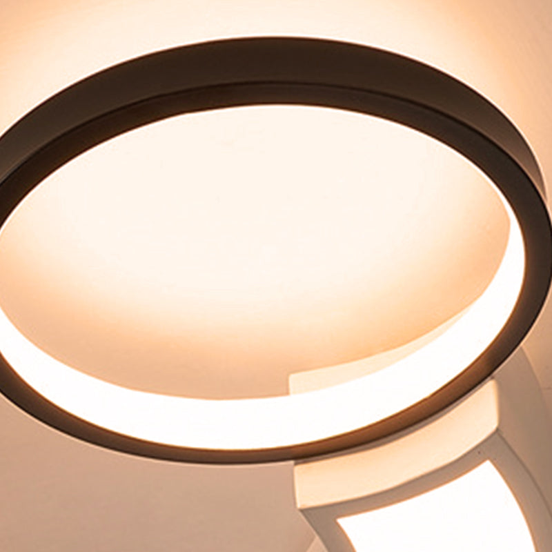 Black and White 3 - Circle Massimale Light Modernity LED Metallico Lampada in bianco Light / Remote Control Stepless Dimming