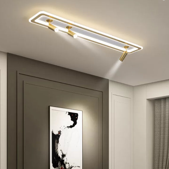 Modern Metal Linear LED Flush Ceiling Light Living Room Track Lights for Living Room