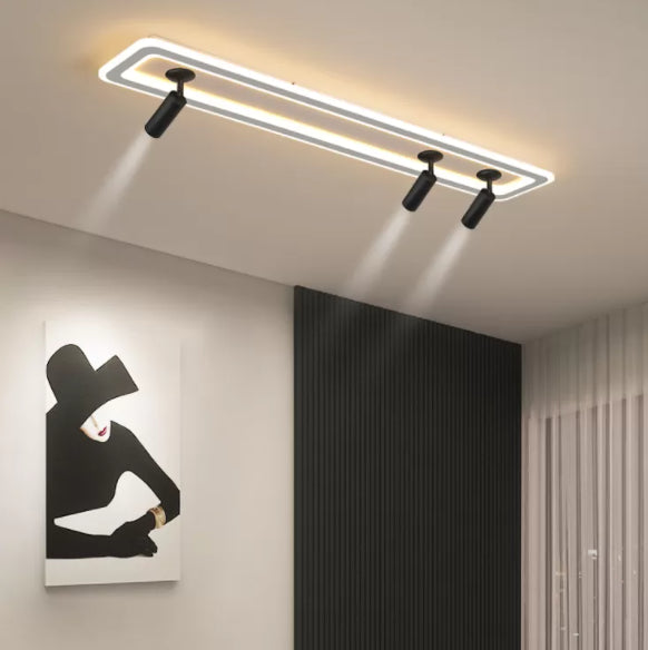 Modern Metal Linear LED Flush Ceiling Light Living Room Track Lights for Living Room