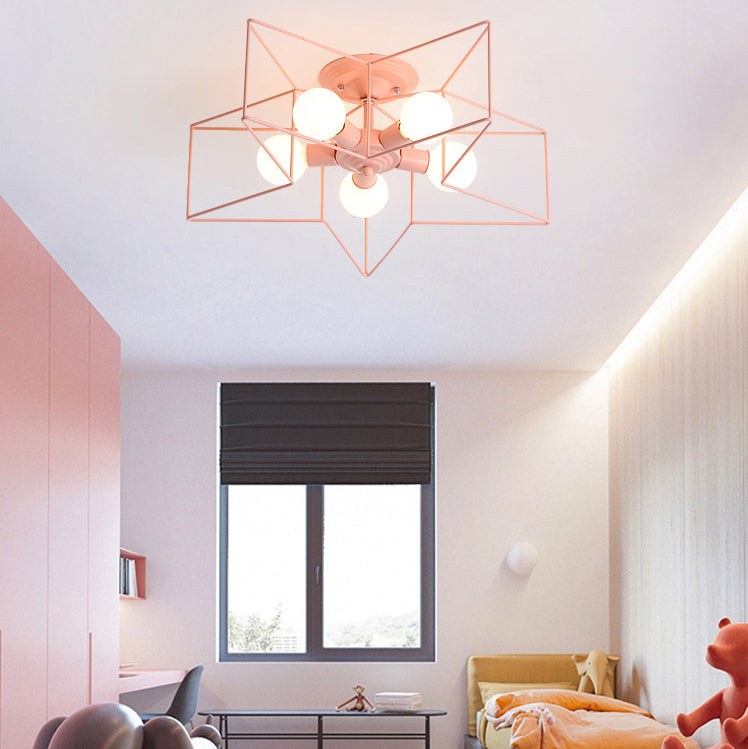 STAR -plafondlamp Moderne stijl metalen plafondspoeling Mount Light voor slaapkamer