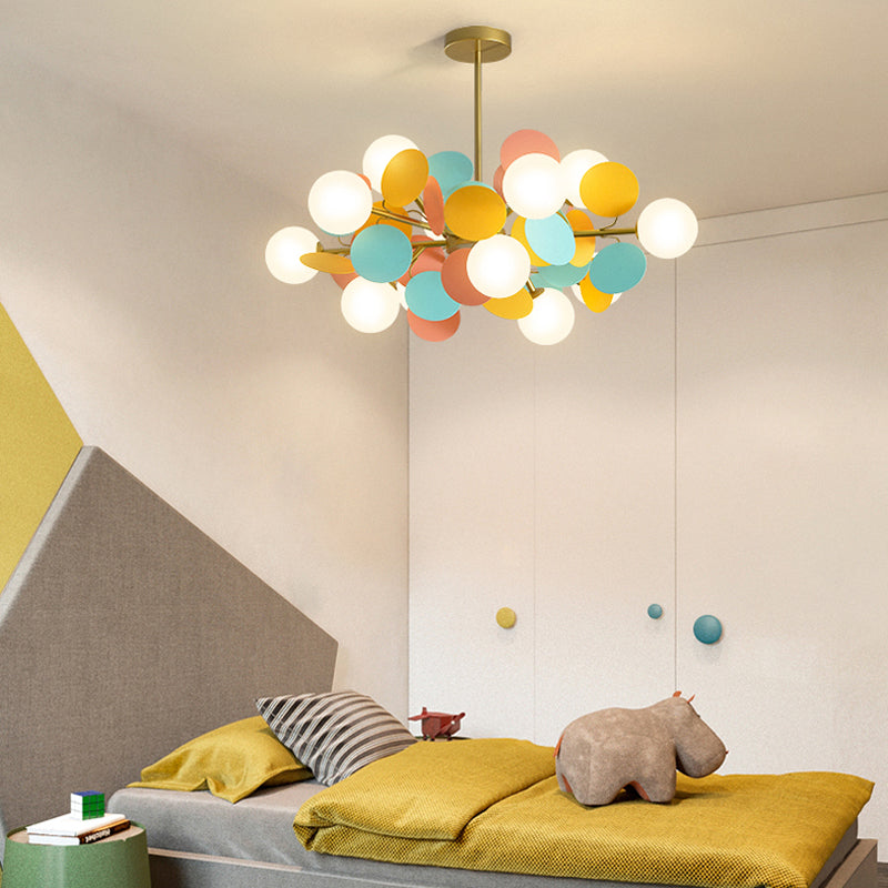 Bubbles Bedroom Ceiling Pendant Light Metal Nordic Style Chandelier Light Fixture
