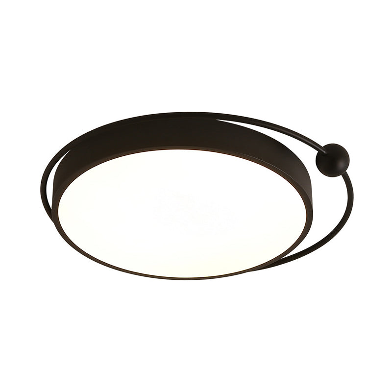 18 "/21.5" Dia Black Round Flush Monte Acrilico LED Semplice Soffitto Illuminazione a Warm / White Light