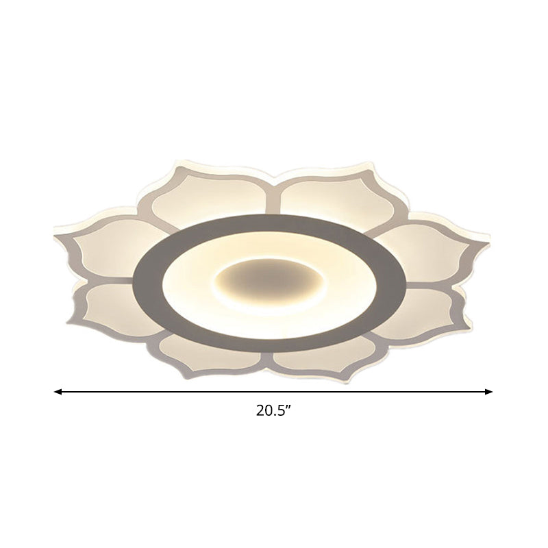 16.5 "/20.5" Breed Bloem Acryl Plafond Gemonteerd Licht Hedendaagse Witte LED Flush Mount Licht, Warm Licht/Wit Licht/Buitengewoon Binnenste Warm