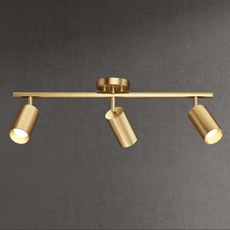 All Copper Track Lighting Surface Home Sala de estar de la sala de estar Caplakroom Commercial Shop Aisle Semi-Flush Monte Cositre de techo sin luz principal