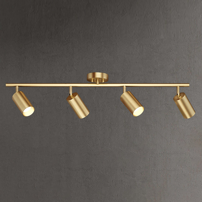 All Copper Track Lighting Surface Home Sala de estar de la sala de estar Caplakroom Commercial Shop Aisle Semi-Flush Monte Cositre de techo sin luz principal