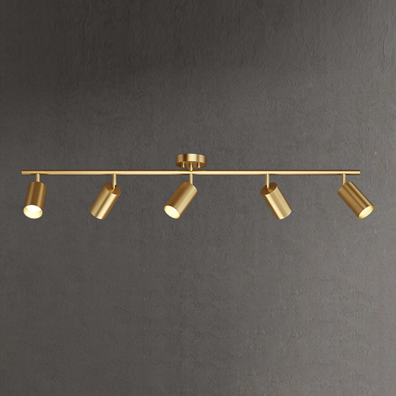 All Copper Track Lighting Surface Home Sala de estar de la sala de estar Caplakroom Commercial Shop Aisle Semi-Flush Monte Cositre de techo sin luz principal