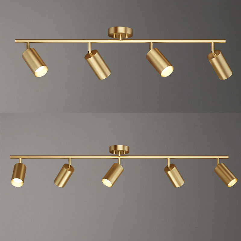 All Copper Track Lighting Surface Home Sala de estar de la sala de estar Caplakroom Commercial Shop Aisle Semi-Flush Monte Cositre de techo sin luz principal