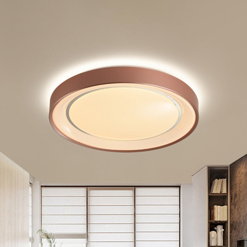 Champagne Disc Flush Montaggio Lampada 19,5 " Dia Simplicity Metallic LED Soffsh Flush Light