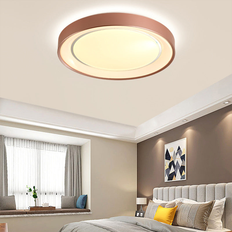 Champagne Disc Flush Montaggio Lampada 19,5 " Dia Simplicity Metallic LED Soffsh Flush Light