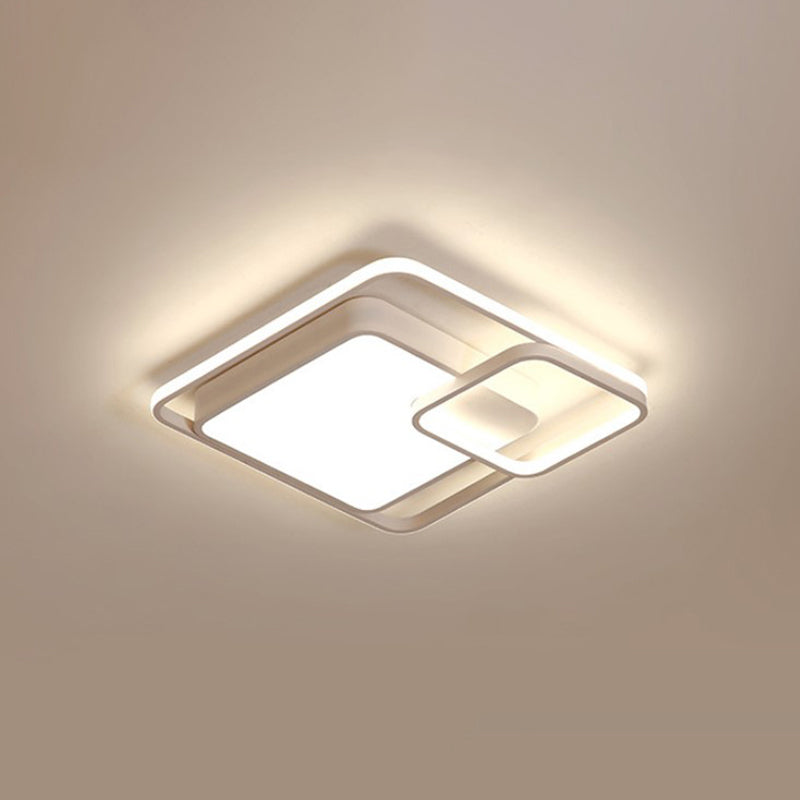 16 "/19" /35.5 " W White Rectángulo Light High Penetred Acrilic LED Modern Flushmount in Warm/White/3 Color Light