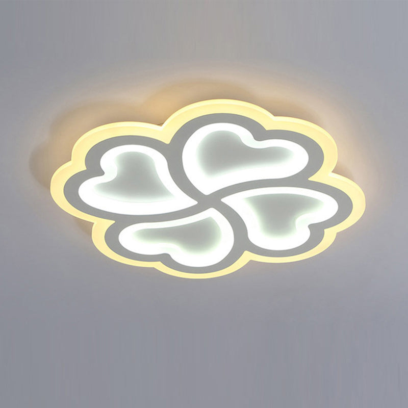 White Clover plafondmontagelamp 19,5"/23,5" W moderne stijl LED metallic inbouw in warm/wit licht