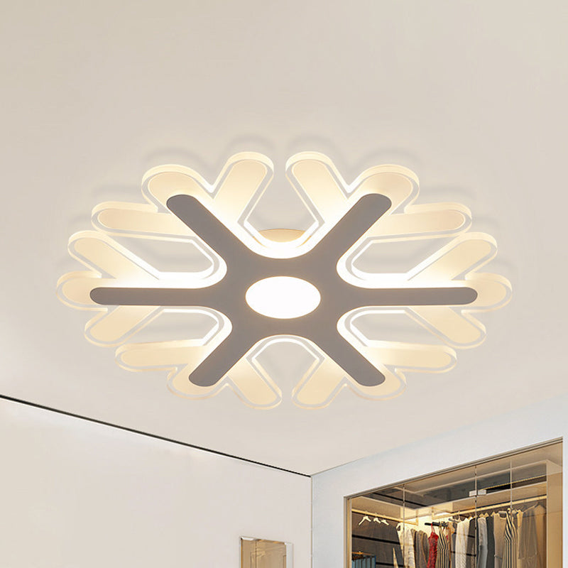 Weiß Koralle Flush Deckenleuchte Licht 16 "/19.5" dia modernism Slim Acryl LED Flush Lampe in Warm/White/3 Farbe Licht