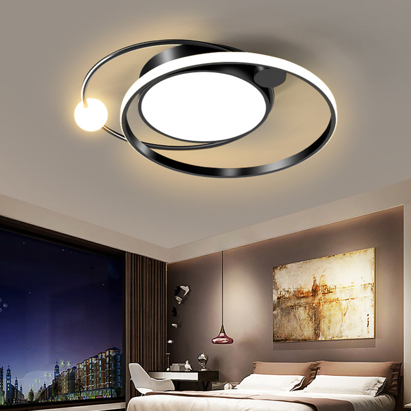 New Modern Iron LED Flush Light Round Shape Flush Mount Ceiling Lamp for Bedroom