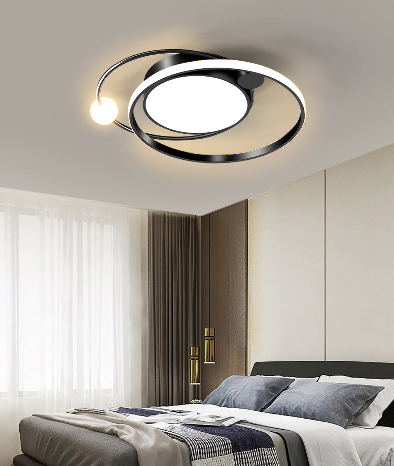 New Modern Iron LED Flush Light Round Shape Flush Mount Ceiling Lamp for Bedroom