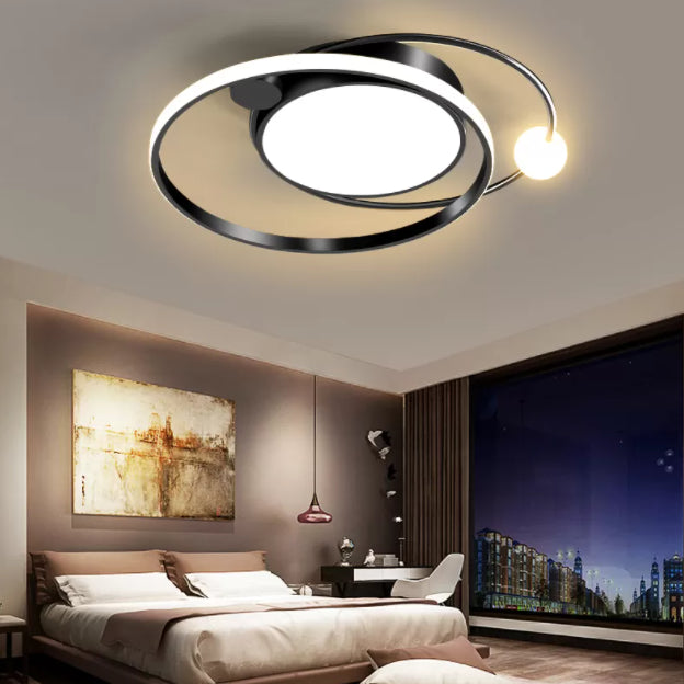 New Modern Iron LED Flush Light Round Shape Flush Mount Ceiling Lamp for Bedroom