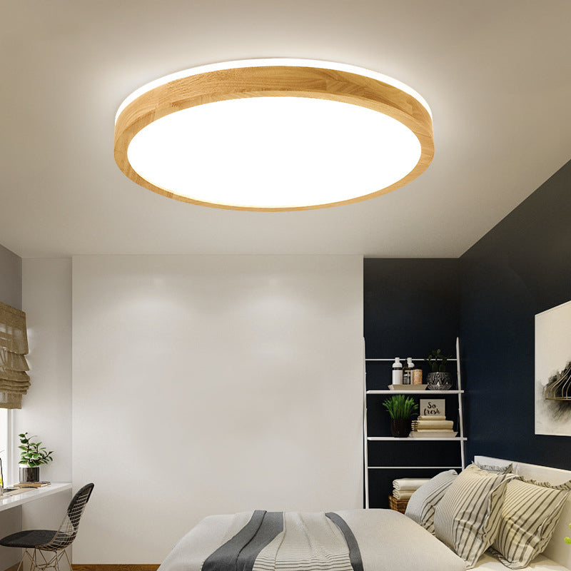 1 Light Wood Flush Ceiling Light Fixtures Modern Bedroom Flush Mount Ceiling Light Fixtures