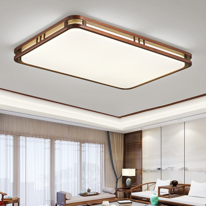 Minimalist Wood Flush Mount 1-Light LED Flush Mount Ceiling Light for Living Room