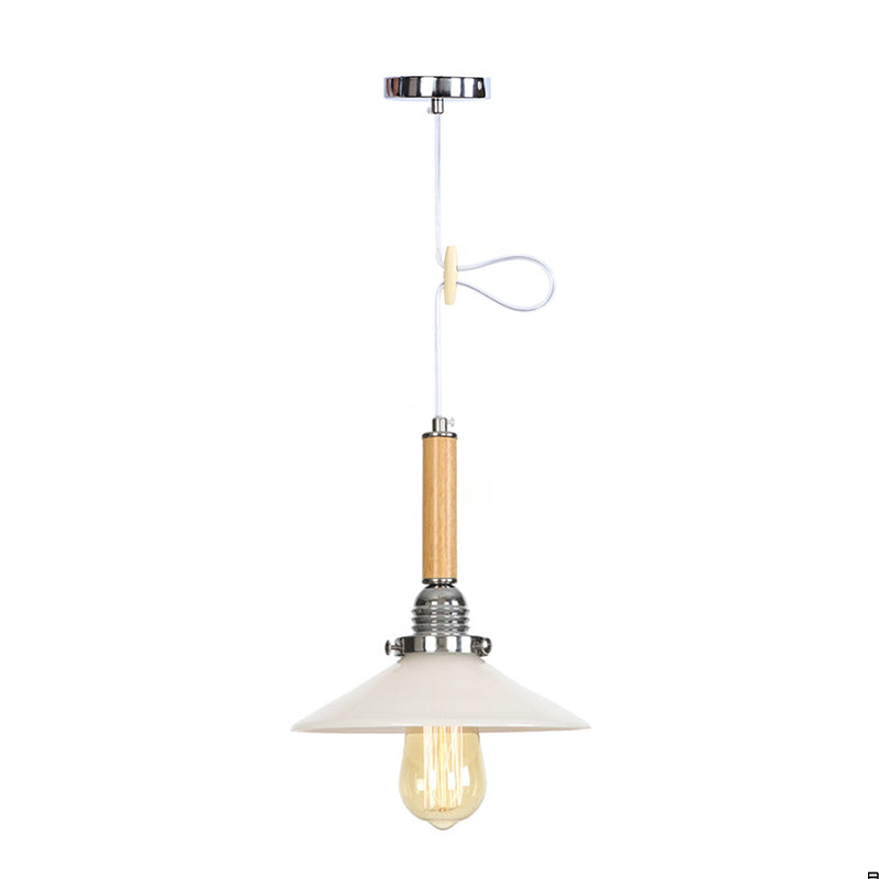 Einfachheit hölzernen Einmalslampe hängende hängende Glasschatten -Café -Leuchte -Leuchten mit 39,3 -Zoll