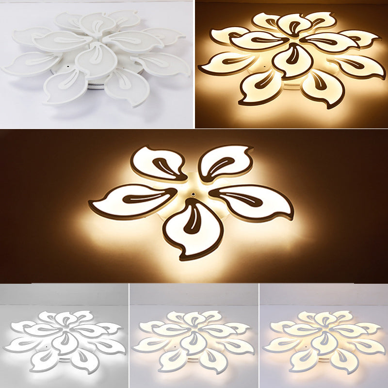 Metalen bloemen semi -spoelbevestiging plafond armatuur moderne slaapkamer semi spoelplafondverlichting armaturen