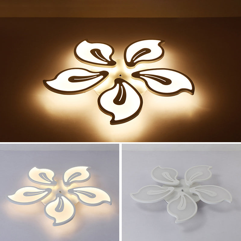 Metalen bloemen semi -spoelbevestiging plafond armatuur moderne slaapkamer semi spoelplafondverlichting armaturen