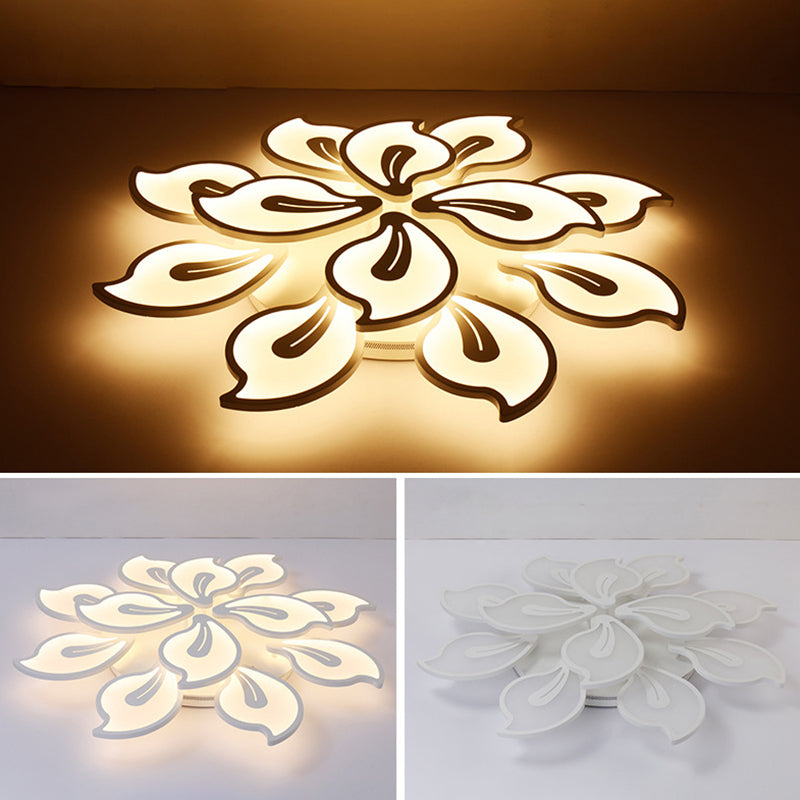 Metalen bloemen semi -spoelbevestiging plafond armatuur moderne slaapkamer semi spoelplafondverlichting armaturen