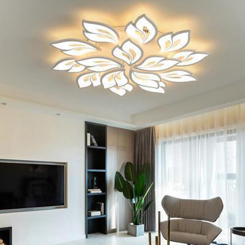 Modern Blossom Flush Ceiling Light Fixtures Metal Semi Flush Ceiling Light Fixtures for Bedroom