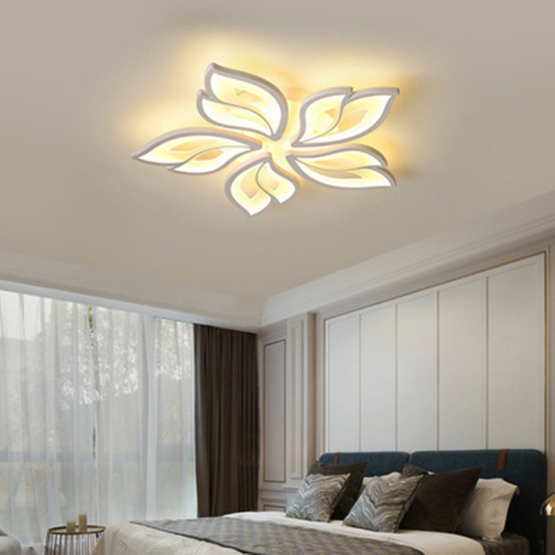 Modern Blossom Flush Ceiling Light Fixtures Metal Semi Flush Ceiling Light Fixtures for Bedroom