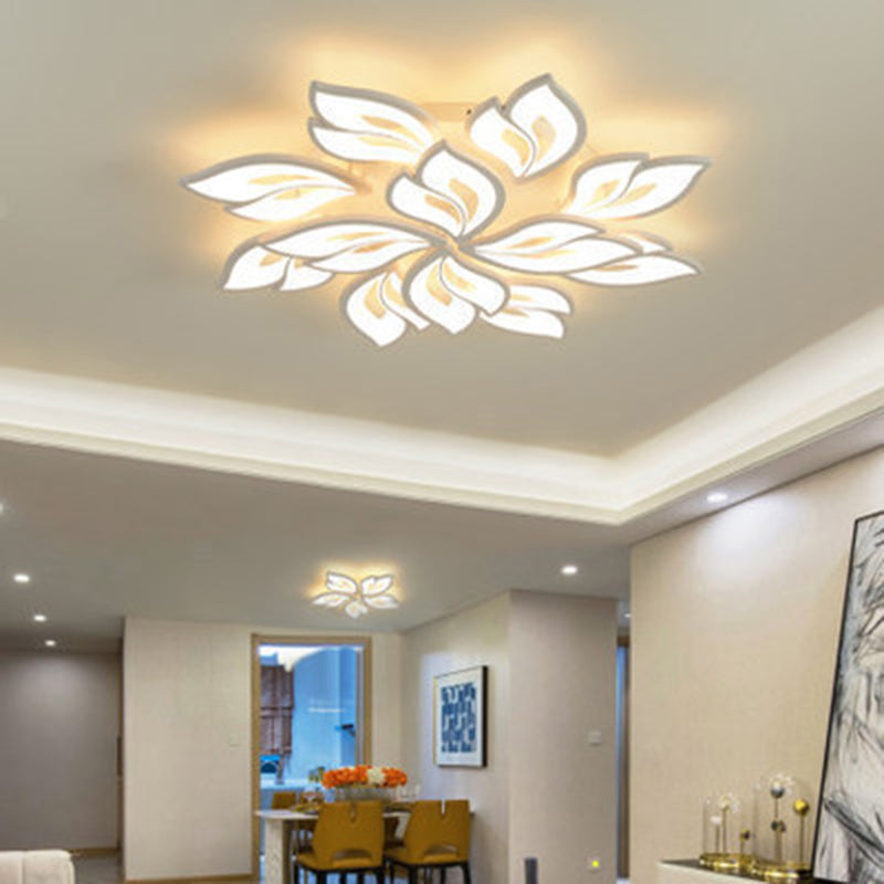 Modern Blossom Flush Ceiling Light Fixtures Metal Semi Flush Ceiling Light Fixtures for Bedroom