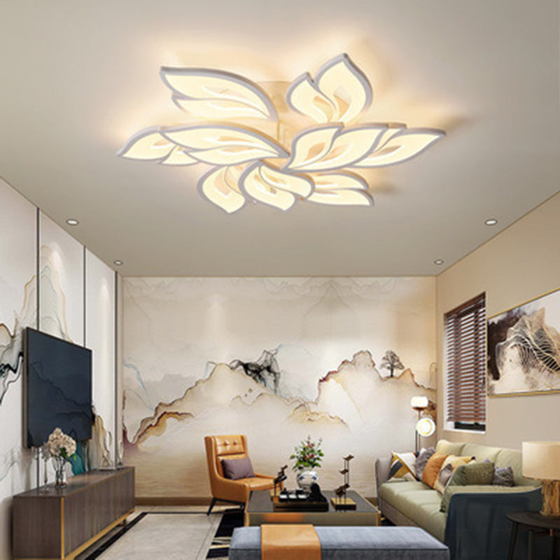 Modern Blossom Flush Ceiling Light Fixtures Metal Semi Flush Ceiling Light Fixtures for Bedroom