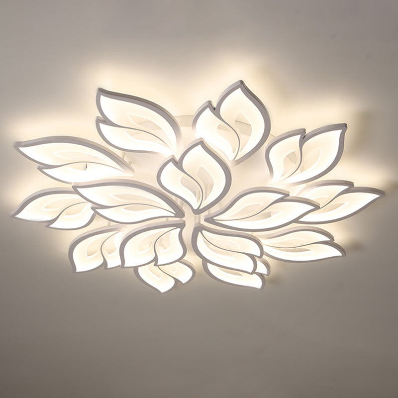 Modern Blossom Flush Ceiling Light Fixtures Metal Semi Flush Ceiling Light Fixtures for Bedroom