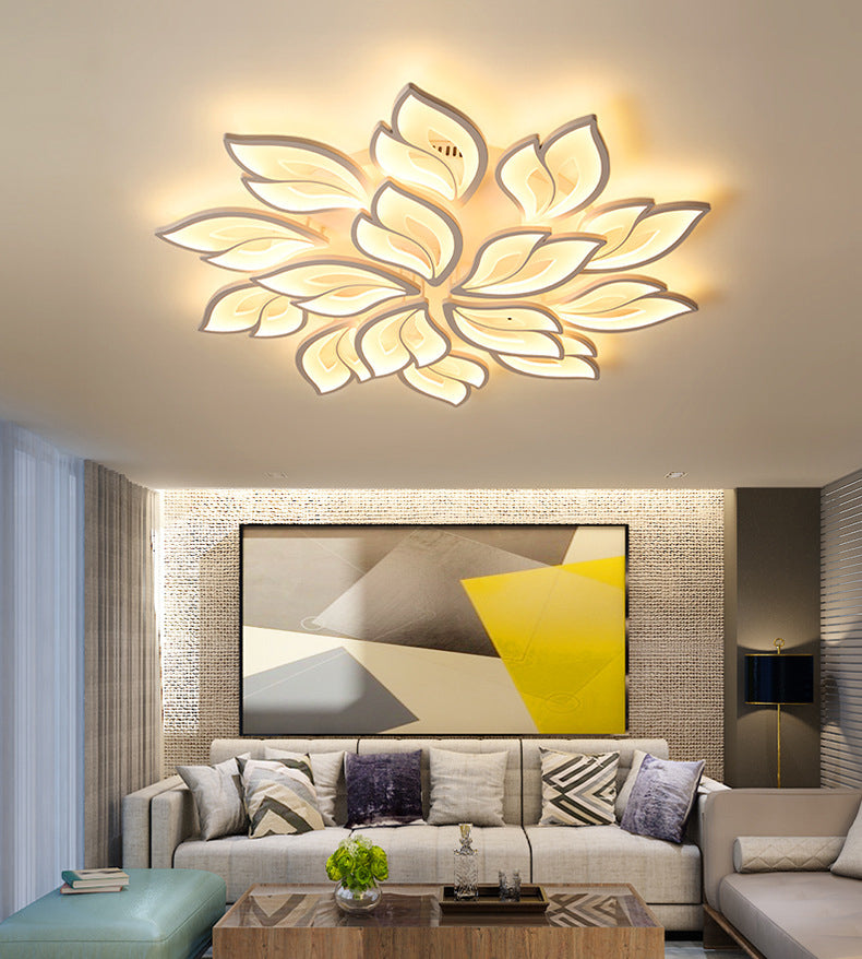 Modern Blossom Flush Ceiling Light Fixtures Metal Semi Flush Ceiling Light Fixtures for Bedroom