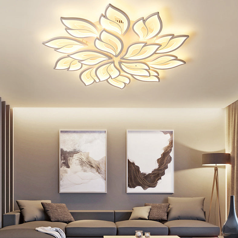 Modern Blossom Flush Ceiling Light Fixtures Metal Semi Flush Ceiling Light Fixtures for Bedroom