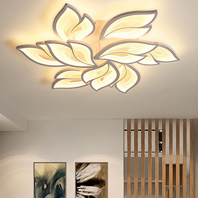 Modern Blossom Flush Ceiling Light Fixtures Metal Semi Flush Ceiling Light Fixtures for Bedroom